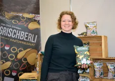 Managing Director Eva Zwingel from Jakob & Eva GmbH and Co. KG. The company sells kettle chips made from Franconian potatoes.